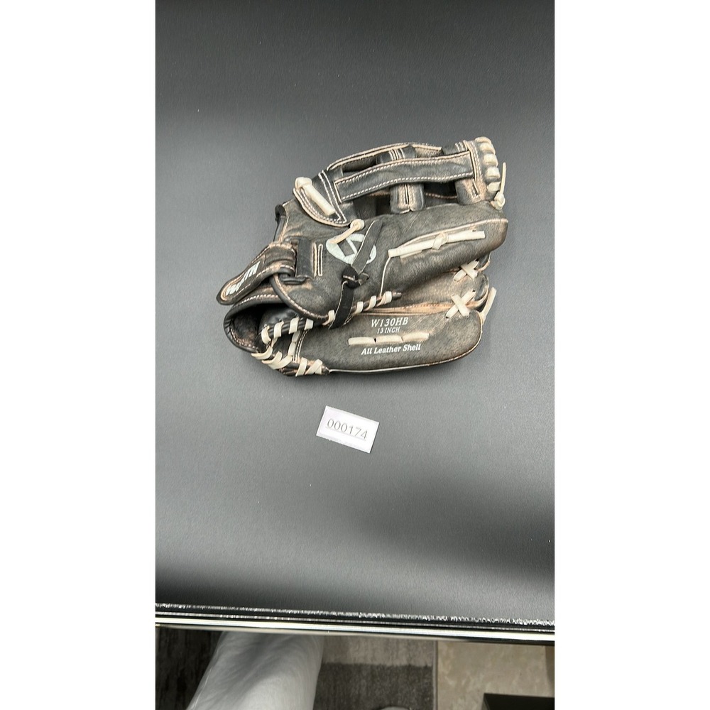 Worth W130HB 13-Inch All Leather Baseball Softball Glove Black